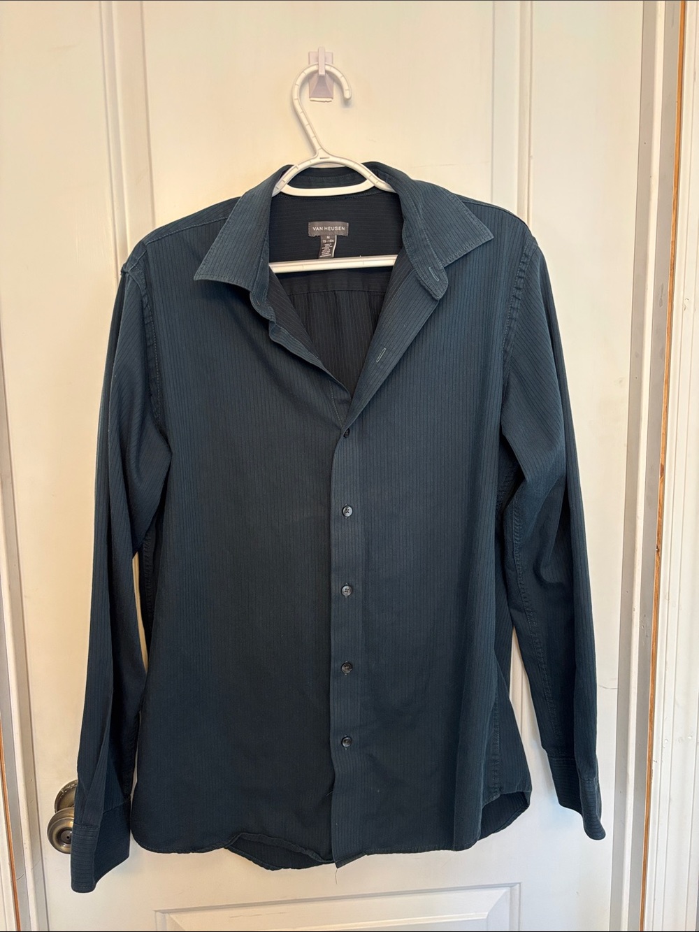 Van Heusen Men's Long-Sleeve Dress Shirt - Dark Blue